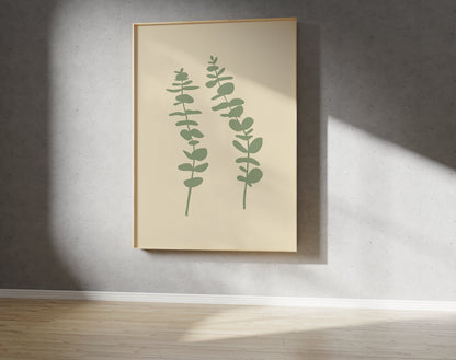 Eucalyptus Print - Cut Out Style Art (Digital Download)