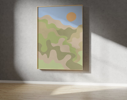 Abstract Landscape Print - Nature Inspired Art (Digital Download)