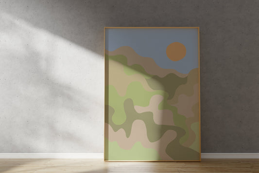 Abstract Landscape Print - Nature Inspired Art (Digital Download)