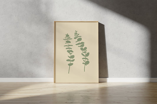 Eucalyptus Print - Cut Out Style Art (Digital Download)