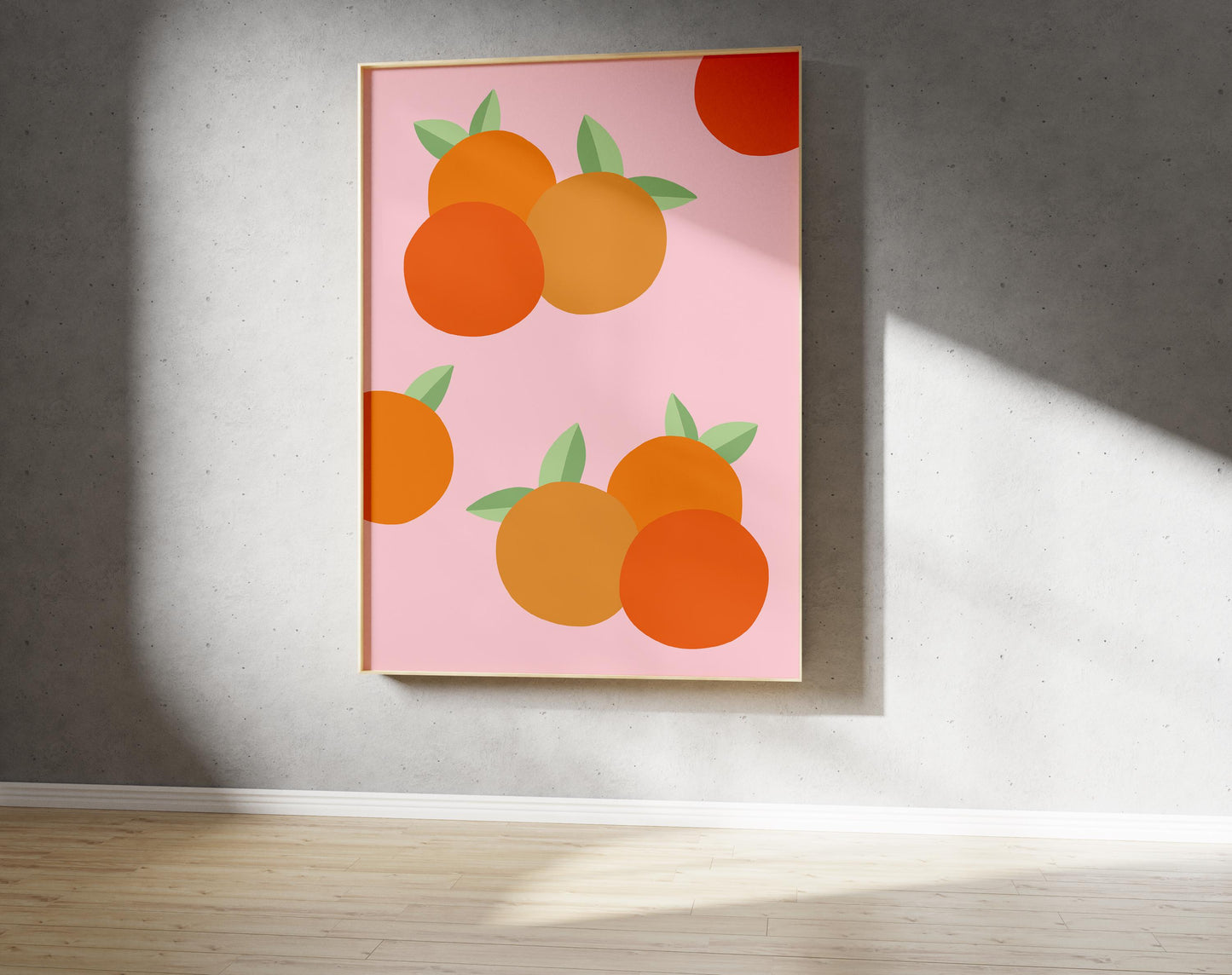 Orange Fruit Art Print – Abstract Pattern (Digital Download)