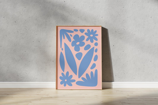 Flower Outline Art -  Abstract Art Print (Digital Download)