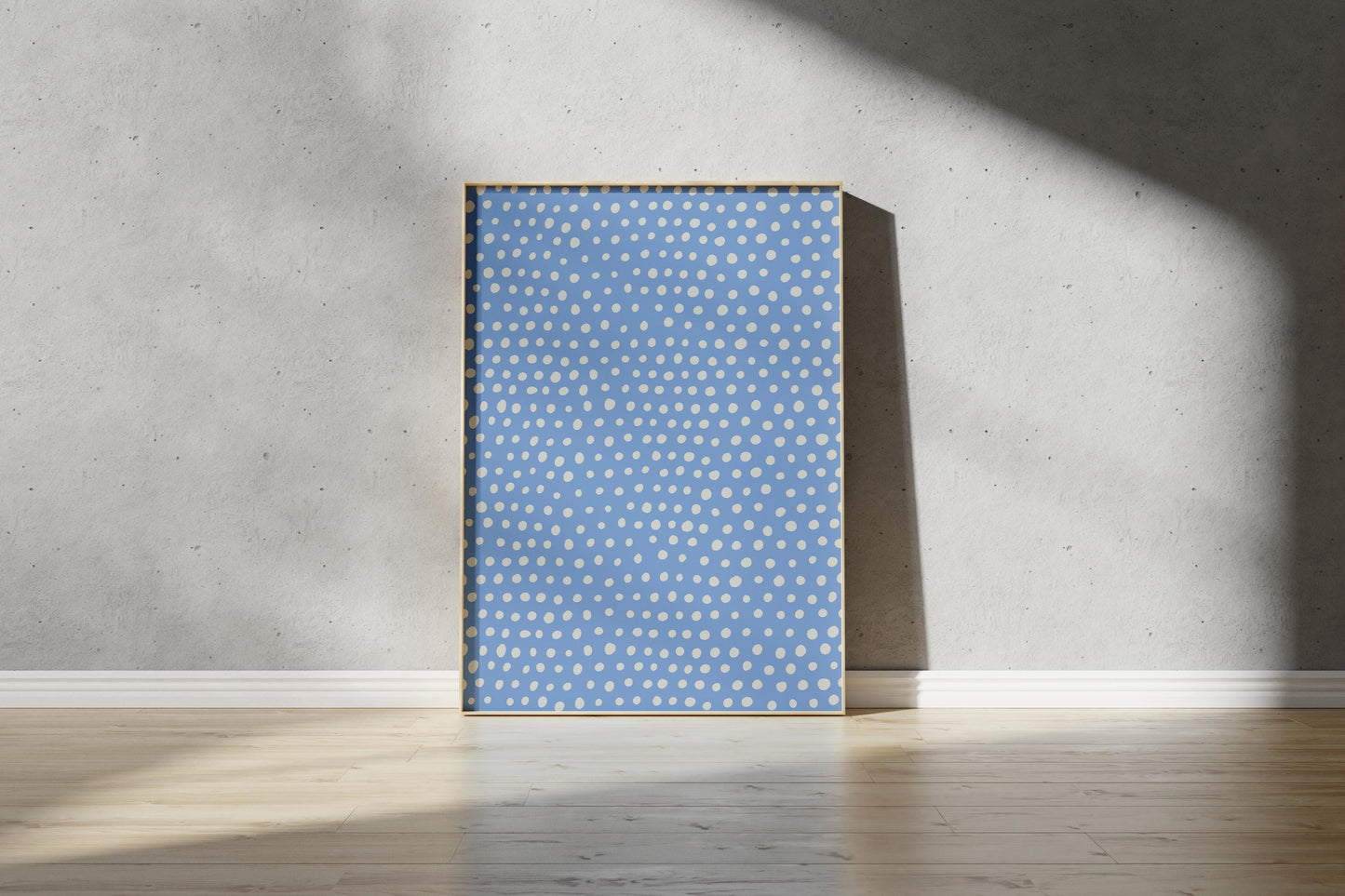 Blue Polka Dots Print – Abstract Wall Art (Digital Download)