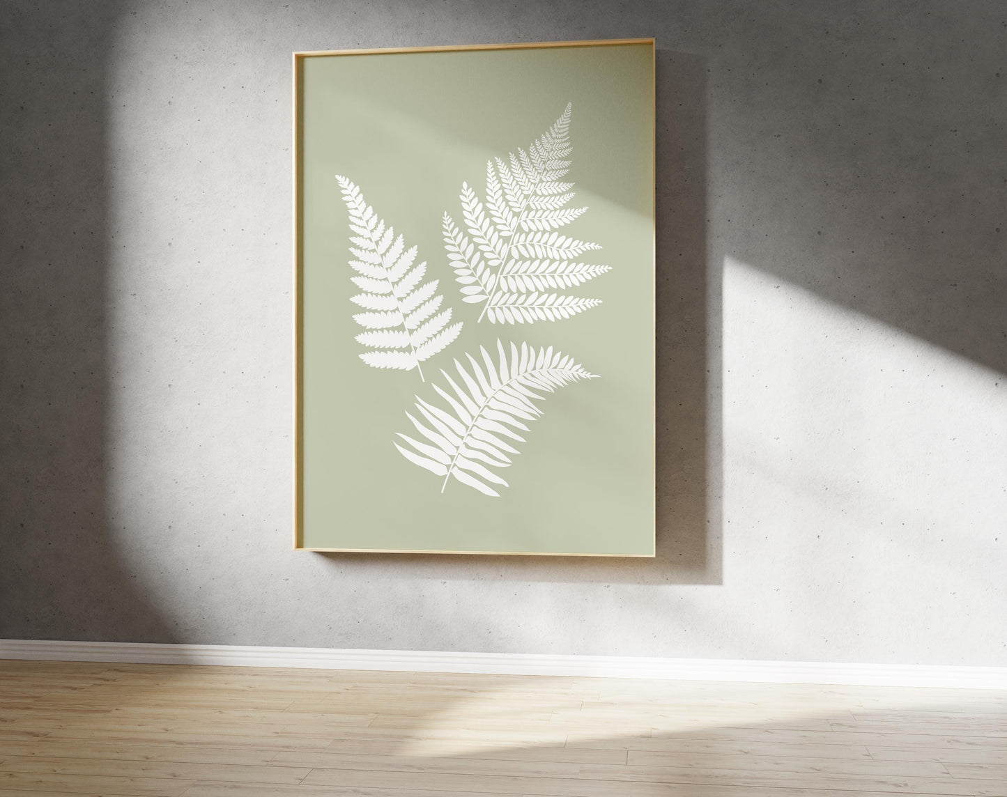 Minimalist Fern Print – Abstract Botanical Wall Art (Digital Download)