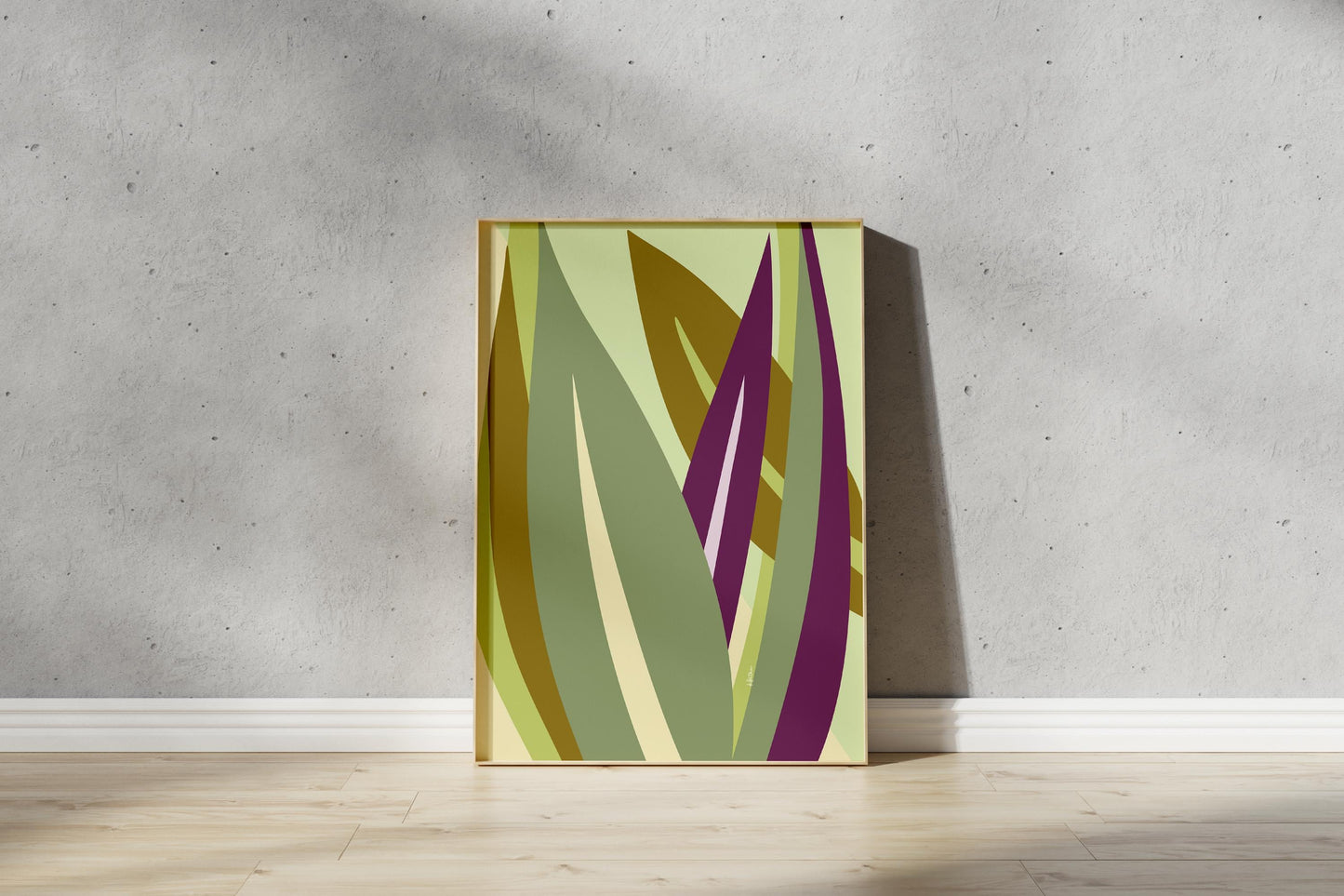 Abstract Leaf Print -Colourful Botanical Wall Art (Digital Download)