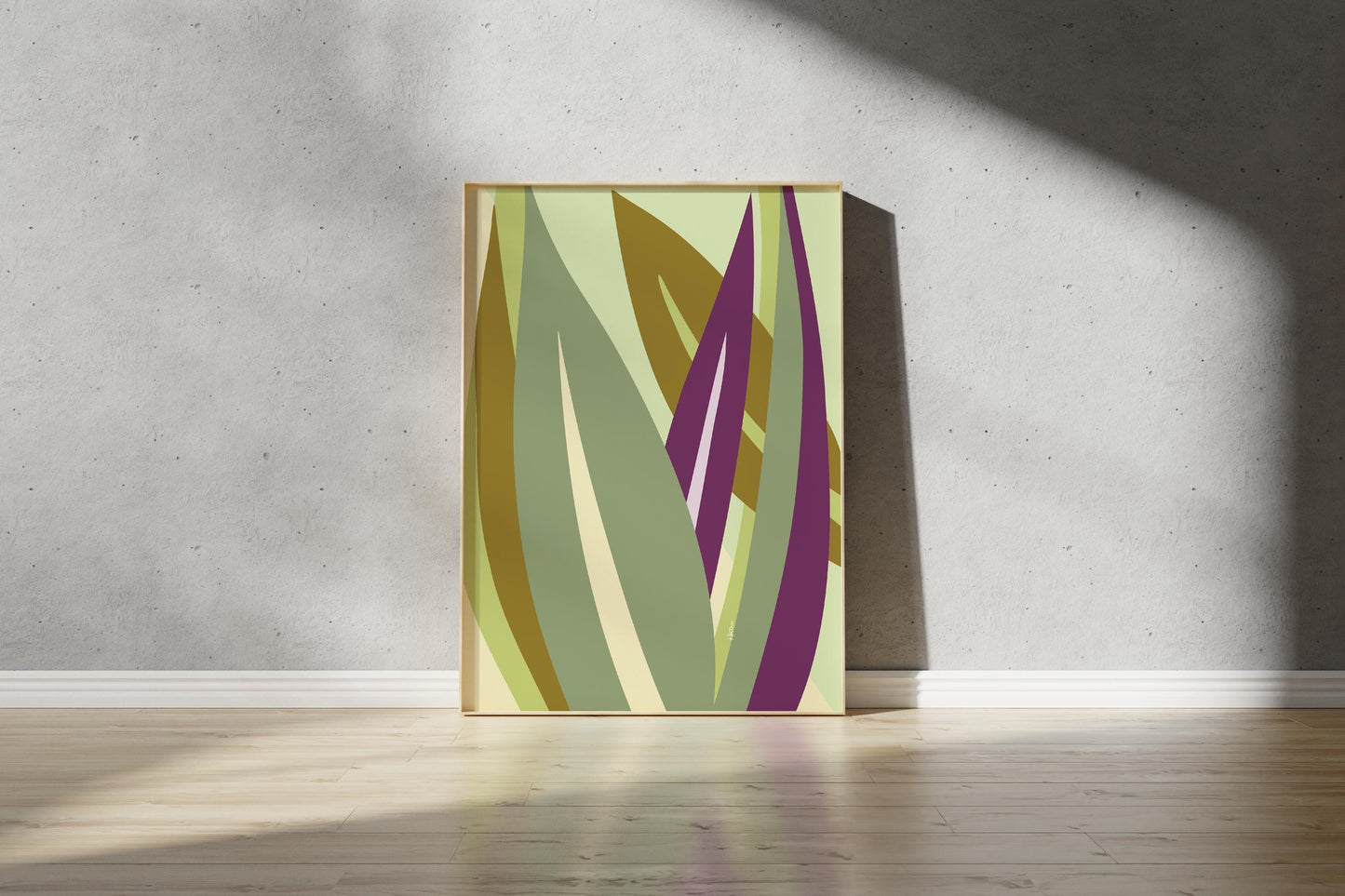 Abstract Leaf Print -Colourful Botanical Wall Art (Digital Download)