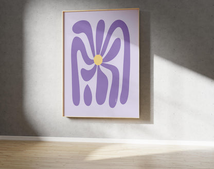 Purple Petal Print - Abstract Flower Art (Digital Download)