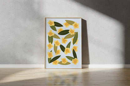 Yellow Pansy Print – Abstract Botanical Wall Art (Digital Download)