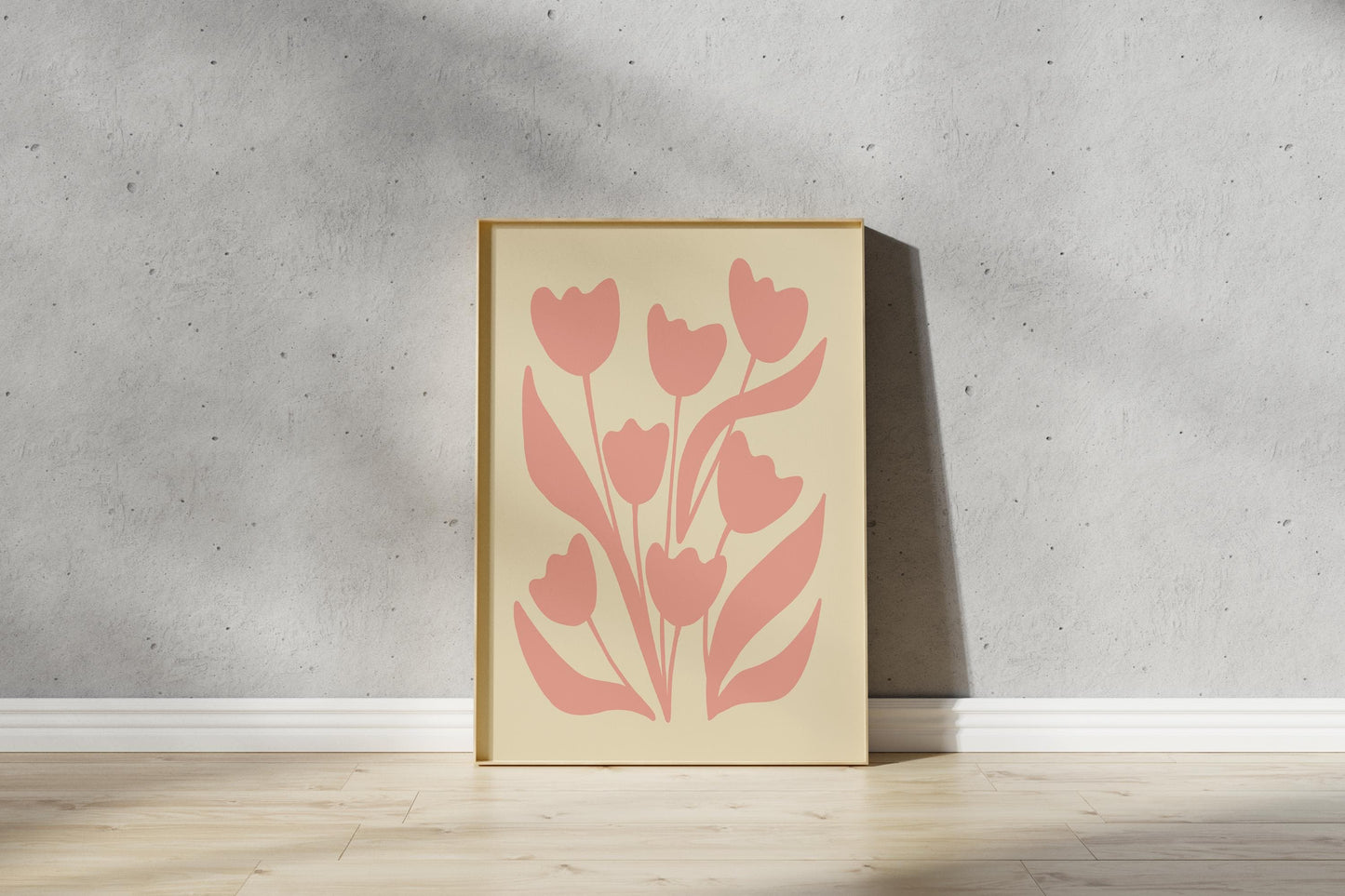 Tulip Outline Art Print – Abstract Illustration (Digital Download)