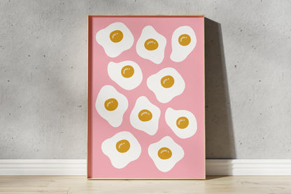 Abstract Egg Pattern Print – Food Illustration (Digital Download)