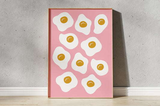 Abstract Egg Pattern Print – Food Illustration (Digital Download)