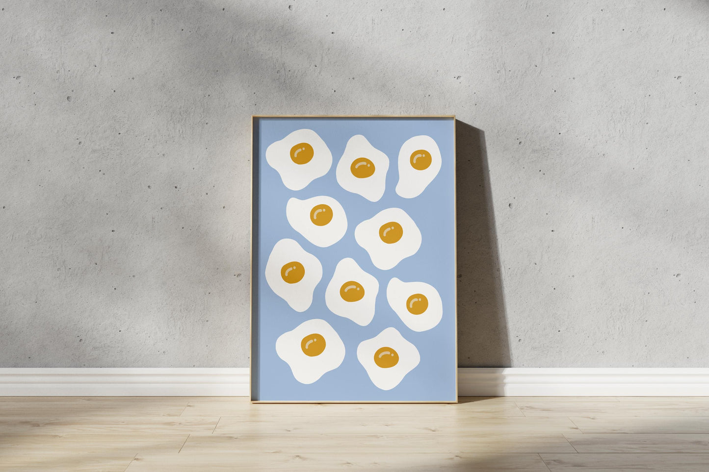 Fried Egg Art Print – Abstract Food Illustration (Digital Download)