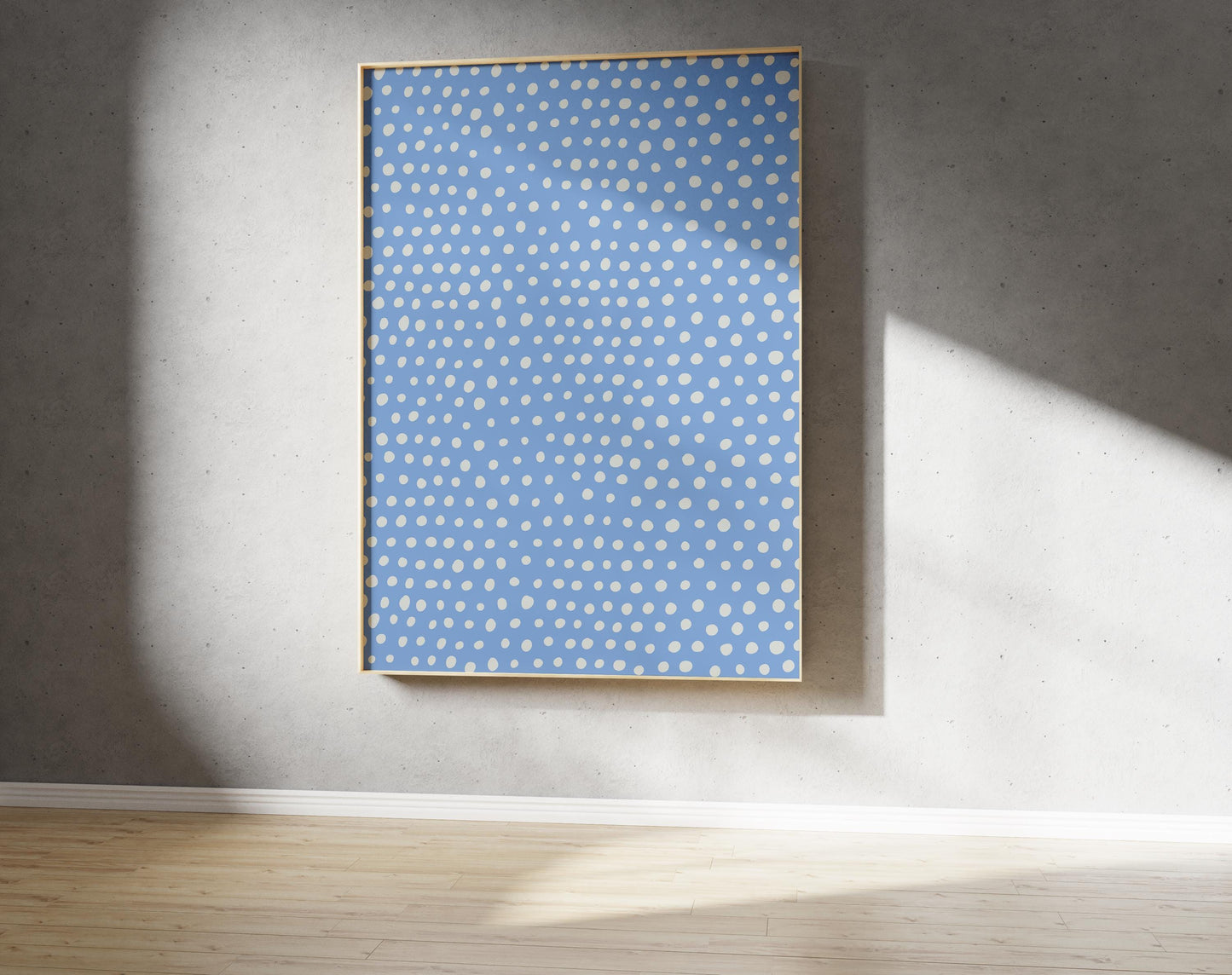 Blue Polka Dots Print – Abstract Wall Art (Digital Download)