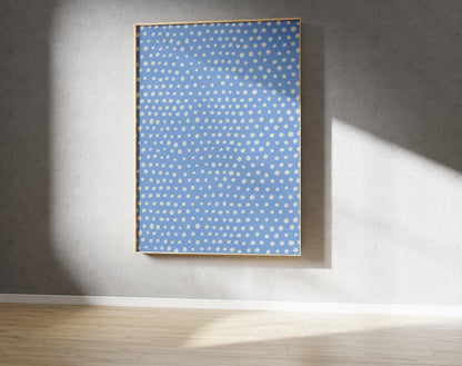 Blue Polka Dots Print – Abstract Wall Art (Digital Download)