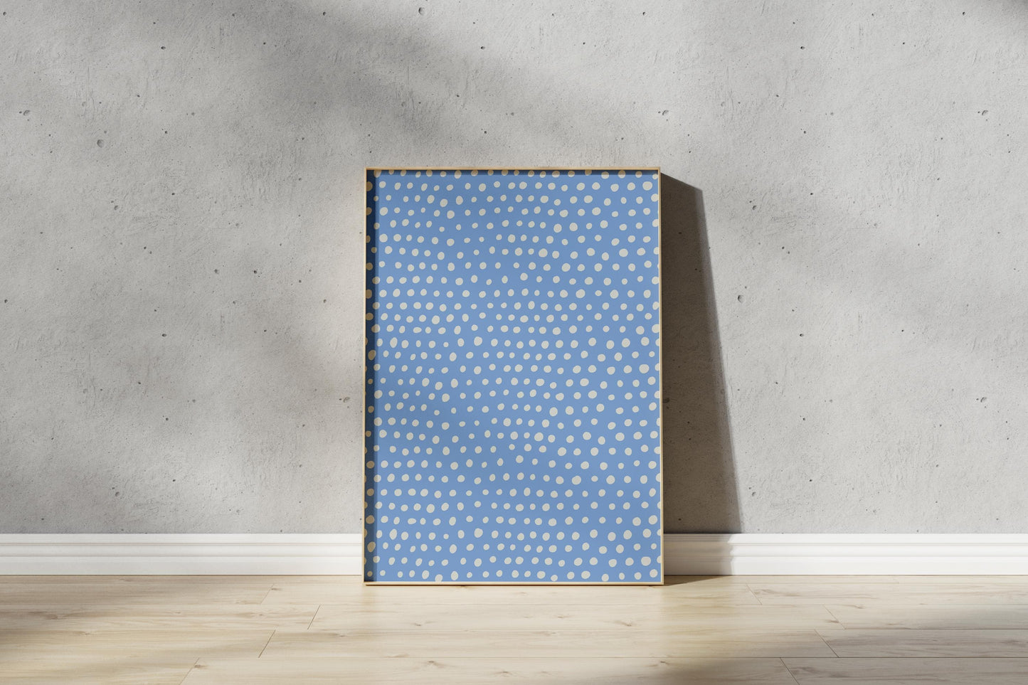 Blue Polka Dots Print – Abstract Wall Art (Digital Download)