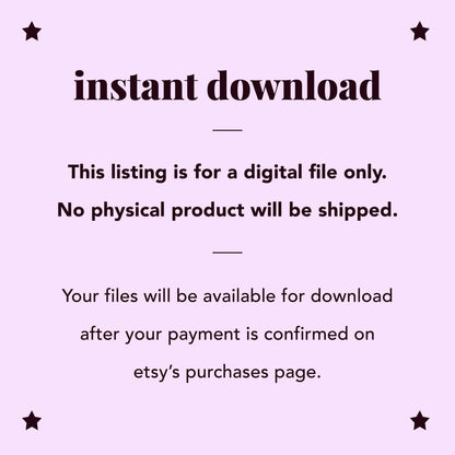 Purple Floral Outline Print – Abstract Botanical Wall Art (Digital Download)