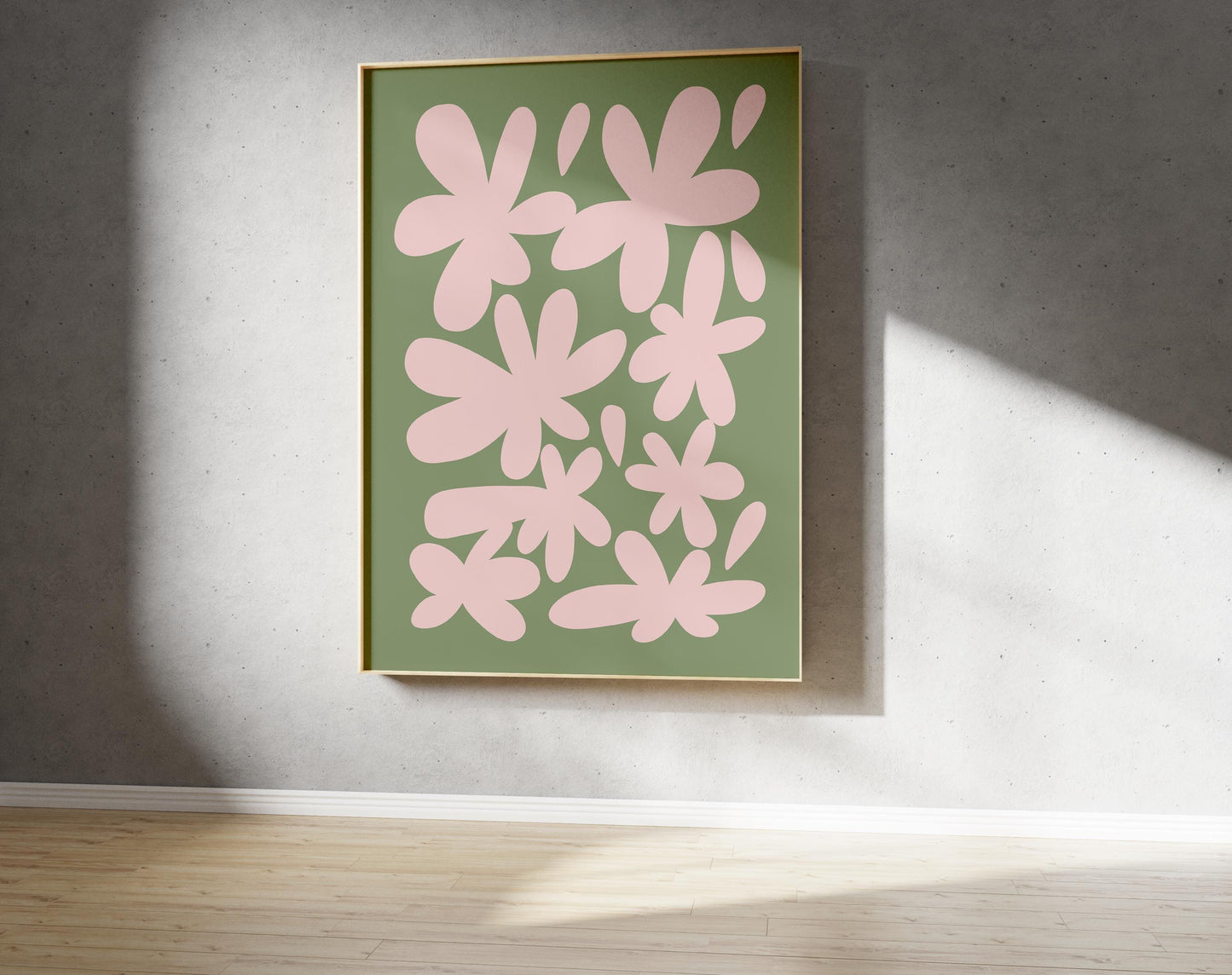 Abstract Flowers Print - Cut-out Style Art (Digital Download)