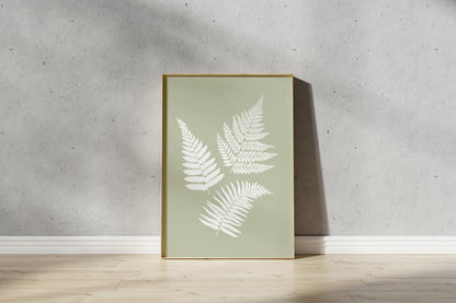 Minimalist Fern Print – Abstract Botanical Wall Art (Digital Download)