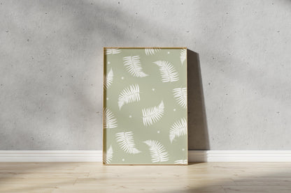 Minimalist Fern Pattern Print – Abstract Botanical Wall Art (Digital Download)