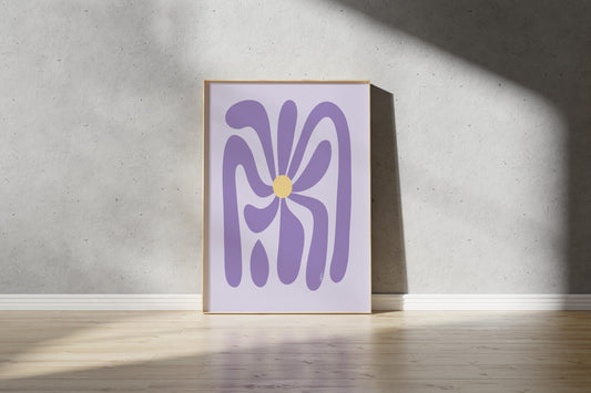 Purple Petal Print - Abstract Flower Art (Digital Download)