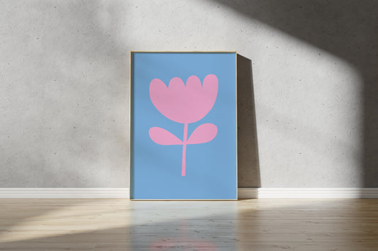 Flower Cut Out Print – Abstract Outline Art (Digital Download)