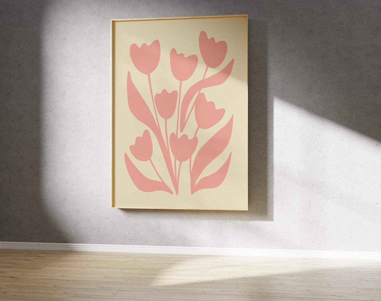 Tulip Outline Art Print – Abstract Illustration (Digital Download)